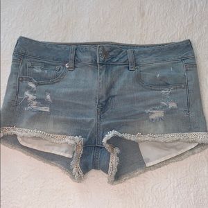 American Eagle Ripped Jean Shorts